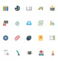 Flat Education Vector Icons 6 Royalty Free Stock Photo