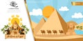 Flat Egypt Travel Colorful Template