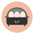 Flat electric egg boiler, kitchen appliance