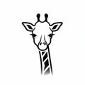Flat And Elegant Giraffe Head Logo Design