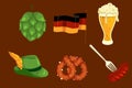 flat elements collection oktoberfest vector design illustration