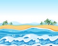 Flat empty beach background Royalty Free Stock Photo