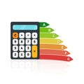 Flat energy efficiency rate concept with calculator.