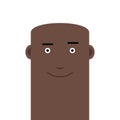 Flat face bald joyful man avatar vector character