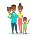 Flat Family children parenting illustration Royalty Free Stock Photo