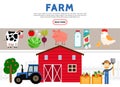 Flat Farming Icons Collection