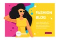 Flat fashion shopping girl illustration Royalty Free Stock Photo