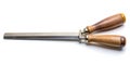 Flat File tool with its parts isolated on a white background It is used to reduce flat surfaces by the filing of finishing AI Ge