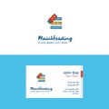 Flat Files copy Logo and Visiting Card Template. Busienss Concept Logo Design