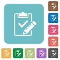 Flat fill out checklist icons