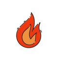 Flat fire icon.
