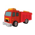 Flat fire truck icon. Flat design fire fighting equipment icon Royalty Free Stock Photo