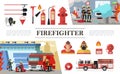 Flat Firefighting Elements Composition