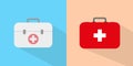 Flat First Aid Kit Box Icon Images, Medicine Box Vector Royalty Free Stock Photo