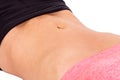 A flat fit stomach Royalty Free Stock Photo