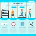 Flat Fitness Club Web Page Template