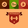 Flat fitness design elements