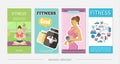 Flat Fitness Vertical Banners