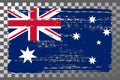 Flat flag of Australia with white stars on dark blue, Union Jack element Royalty Free Stock Photo