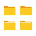 Flat folder icon set.