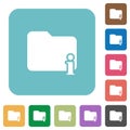 Flat folder information icons
