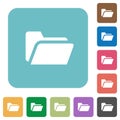 Flat folder open icons