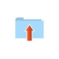 Flat folder upload icon vector Royalty Free Stock Photo