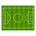 Flat Football Soccer Ground Pitch Vector Illustration Top view Football Soccer Ground Icon Royalty Free Stock Photo