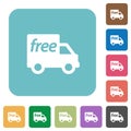 Flat free shipping icons