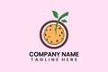 Flat fruit Cookies biscuit symbol logo template