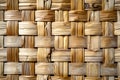flat full-frame seamless texture of wicker bamboo wall Royalty Free Stock Photo