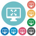 Flat fullscreen view icons