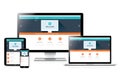 Flat fully responsive website web design in modern