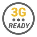 Flat 3g logo with READY word and signal level dots