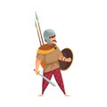 Flat Gallic Warrior Royalty Free Stock Photo