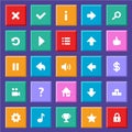 Flat game icons