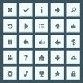 Flat game icons