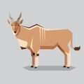 Flat geometric Common Eland Royalty Free Stock Photo