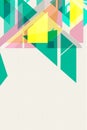 Flat geometric covers design. Colorful modernism. Simple shapes composition