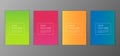 Flat geometric covers design. Colorful modernism. Simple shapes composition. Futuristic patterns