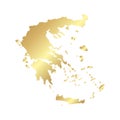 Flat Gold Greece Simple Map Banner Background Royalty Free Stock Photo