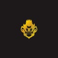 Golden Gorilla Logo, Apes Logo, Monkey Logo