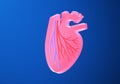 3d illustration of the heart with veins and coronary arteries.