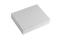 Flat gray rectangular closed cardboard box