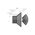 Flat Grayscale Icon - Audio volume Royalty Free Stock Photo