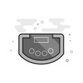 Flat Grayscale Icon - Baccarat table