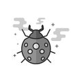 Flat Grayscale Icon - Bug