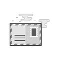 Flat Grayscale Icon - Email Royalty Free Stock Photo