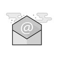 Flat Grayscale Icon - Email Royalty Free Stock Photo