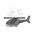 Flat Grayscale Icon - Helicopter